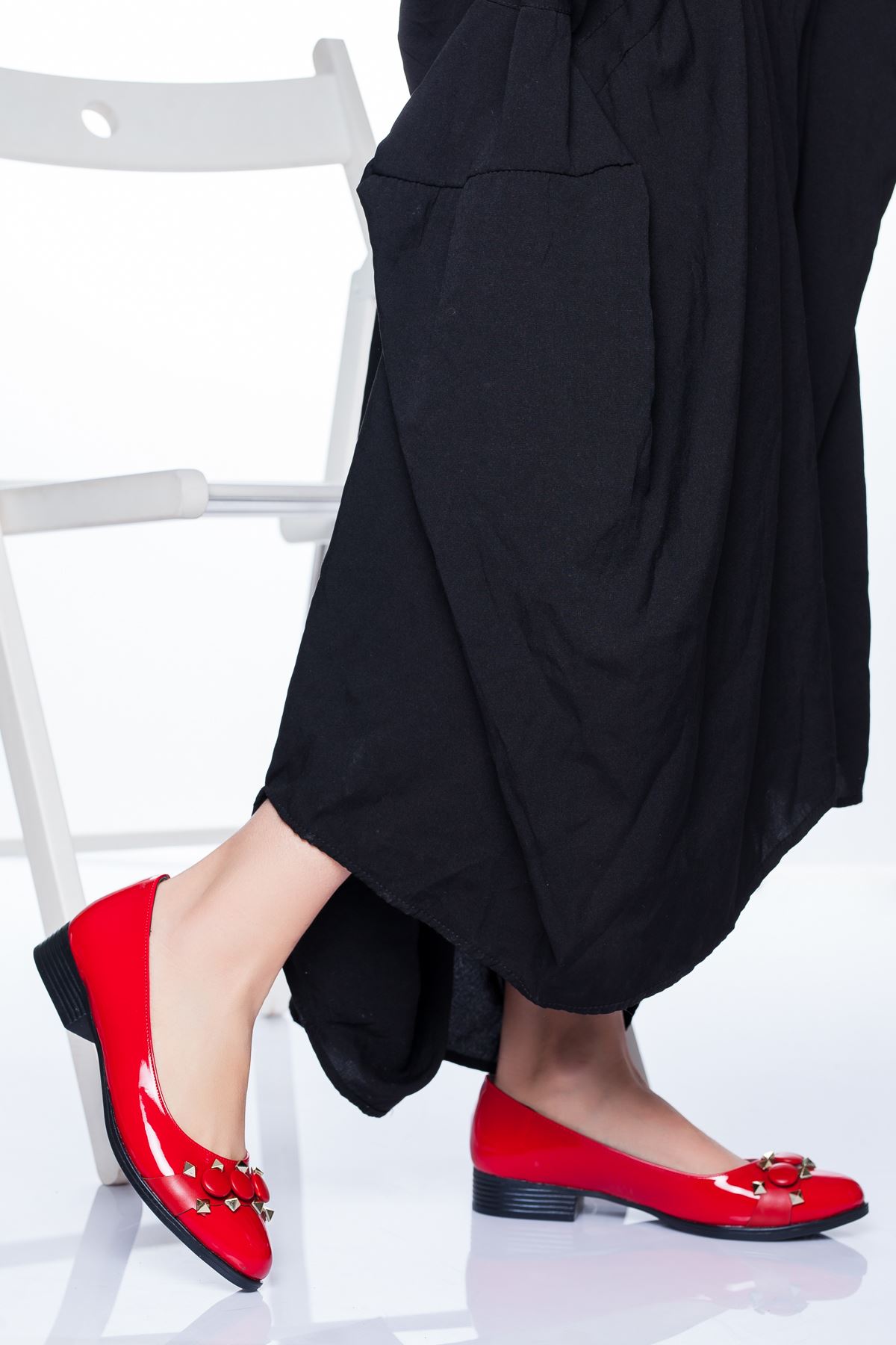 Lucy Babet Ayakkabı Kırmızı Rugan