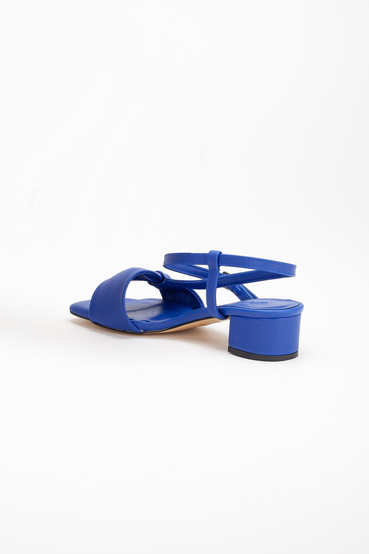 Nora Kadın Arkası Açık Topuklu Ayakkabı Mavi Cilt